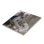 Albert Edelfelt - Jesus Washing Feet of Disciples Tegeltje (Zijkant)