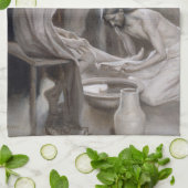 Albert Edelfelt - Jesus Washing Feet of Disciples Theedoek (Gevouwen)