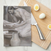 Albert Edelfelt - Jesus Washing Feet of Disciples Theedoek (Quarter Fold)