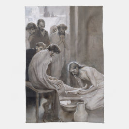 Albert Edelfelt - Jesus Washing Feet of Disciples Theedoek