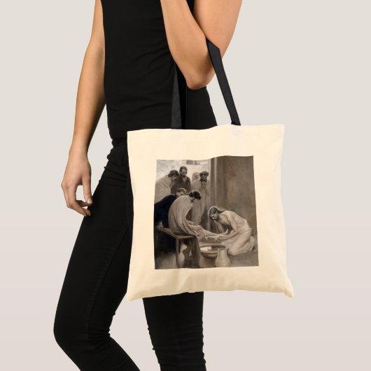 Albert Edelfelt - Jesus Washing Feet of Disciples Tote Bag (Voorkant (product))