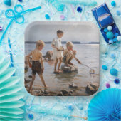 Albert Edelfelt - Jongens spelen op de oever Papieren Bordje (Feest)