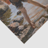 Albert Edelfelt - Jongens spelen op de oever Tissuepapier (Detail)