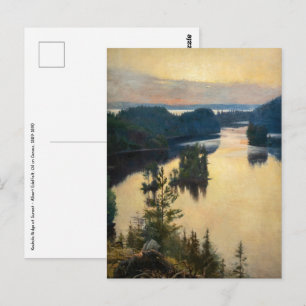 Albert Edelfelt - Kaukola Ridge op Sunset Briefkaart