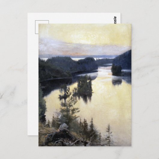 Albert Edelfelt Kaukola Ridge op Sunset Briefkaart (Voorkant / Achterkant)