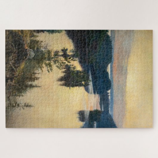 Albert Edelfelt - Kaukola Ridge op Sunset Legpuzzel (Horizontaal)