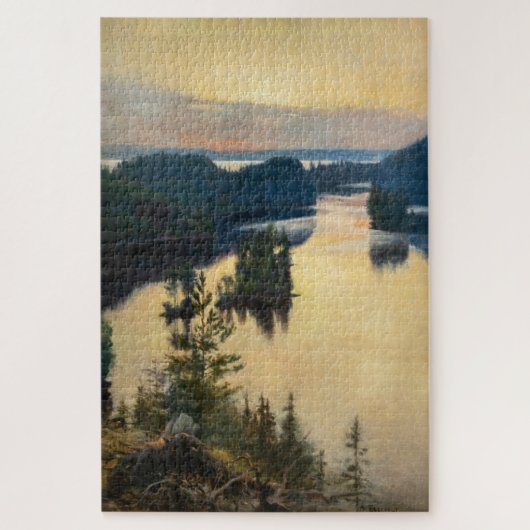 Albert Edelfelt - Kaukola Ridge op Sunset Legpuzzel (Verticaal)