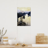 Albert Edelfelt Kaukola Ridge op Sunset Poster (Keuken)