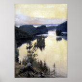 Albert Edelfelt Kaukola Ridge op Sunset Poster (Voorkant)
