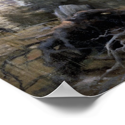 Albert Edelfelt Kaukola Ridge op Sunset Poster (Hoek)