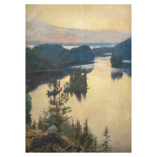 Albert Edelfelt - Kaukola Ridge op Sunset Tafelkleed (Voorkant)