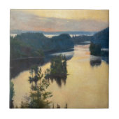 Albert Edelfelt - Kaukola Ridge op Sunset Tegeltje (Voorkant)