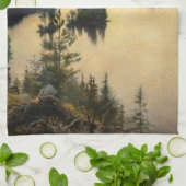 Albert Edelfelt - Kaukola Ridge op Sunset Theedoek (Gevouwen)