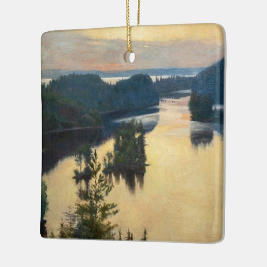 Albert Edelfelt - Kaukola-rug bij zonsondergang Keramisch Ornament (Links)