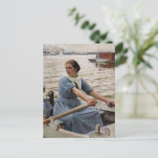 Albert Edelfelt - La Laitiere Briefkaart (Staand voorkant)