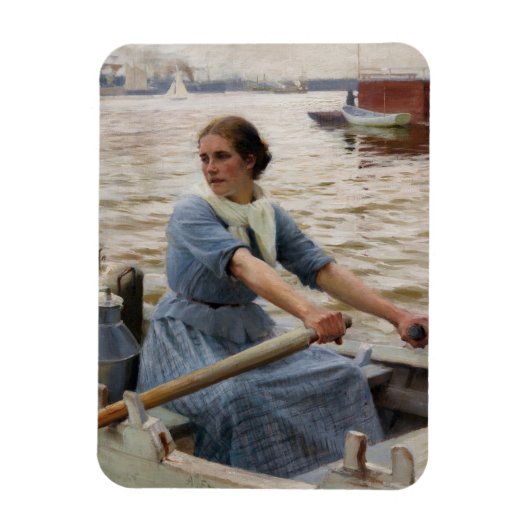 Albert Edelfelt - La Laitiere Magneet (Verticaal)