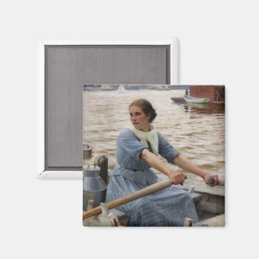 Albert Edelfelt - La Laitiere Magneet (Voorkant / Achterkant)