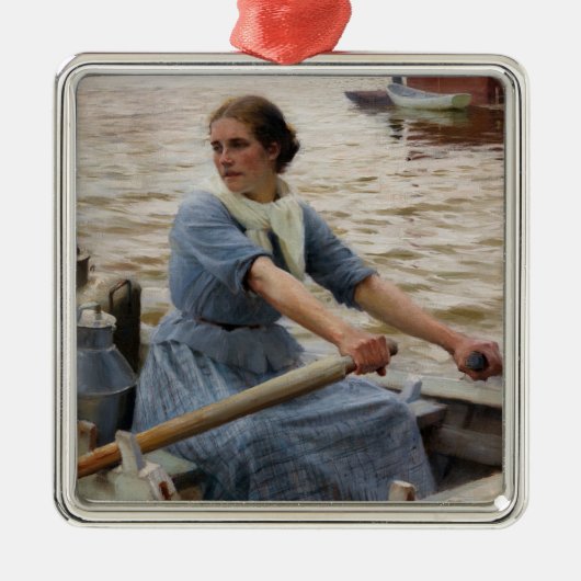 Albert Edelfelt - La Laitiere Metalen Ornament (Voorkant)