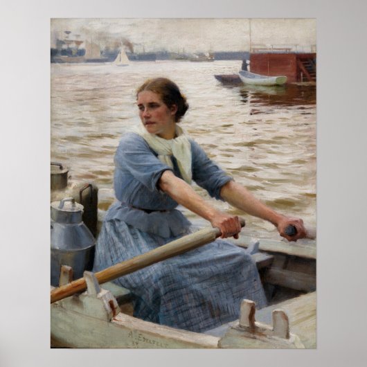 Albert Edelfelt - La Laitiere Poster (Voorkant)