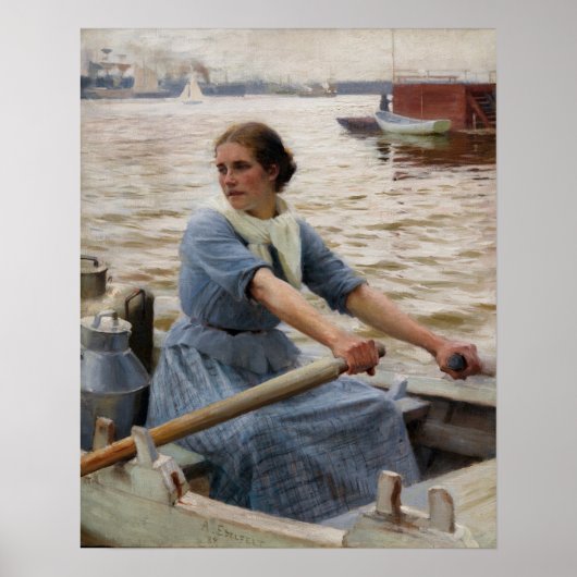 Albert Edelfelt - La Laitiere Poster (Voorkant)