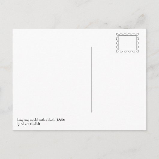Albert Edelfelt Lachmodel met doek CC0057 Briefkaart (Achterkant)