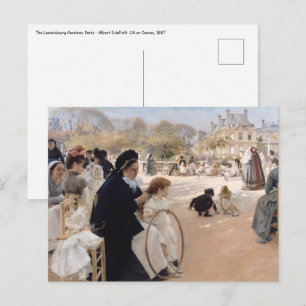Albert Edelfelt - Luxemburg Tuinen, Parijs Briefkaart