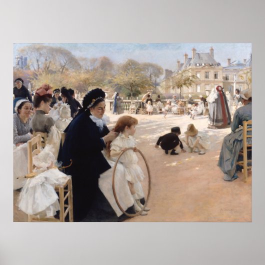 Albert Edelfelt - Luxemburg Tuinen, Parijs Poster (Voorkant)