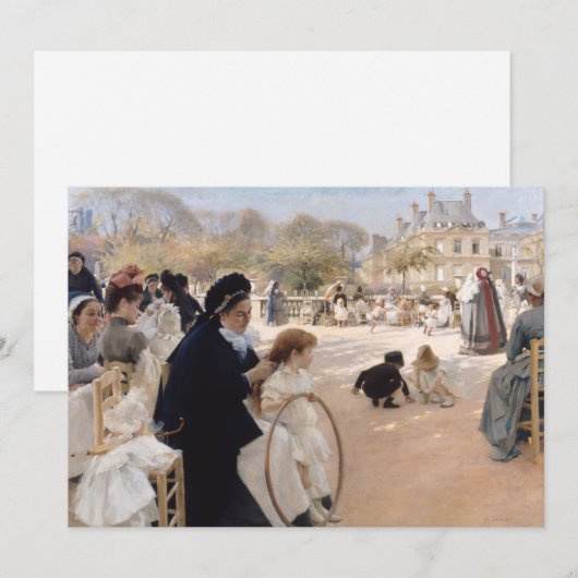 Albert Edelfelt - Luxemburgse tuinen, Parijs Kaart (Voorkant / Achterkant)