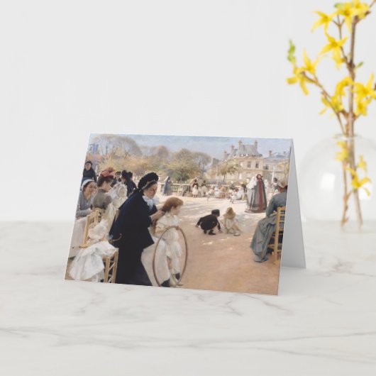 Albert Edelfelt - Luxemburgse tuinen, Parijs Kaart (Gele Bloem)