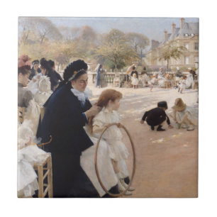 Albert Edelfelt - Luxemburgse tuinen, Parijs Tegeltje