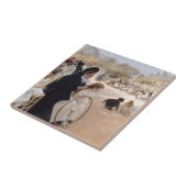 Albert Edelfelt - Luxemburgse tuinen, Parijs Tegeltje (Zijkant)