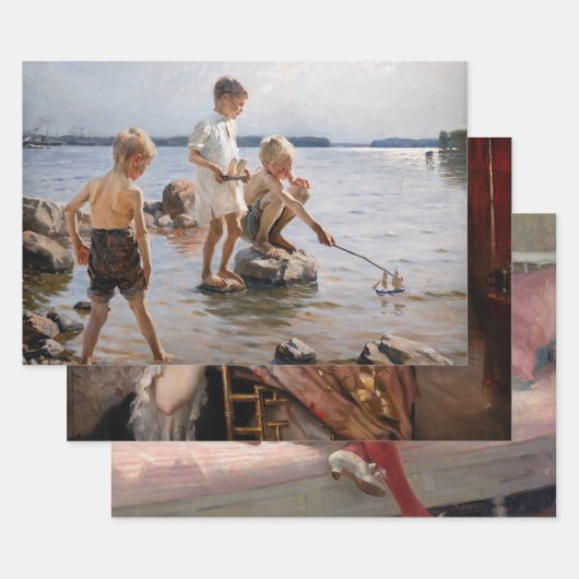 Albert Edelfelt - Meesterwerken Selectie Inpakpapier Vel (Set)