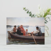 Albert Edelfelt - Naar het kerstfeest Bedankkaart (Staand voorkant)