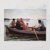 Albert Edelfelt - Naar het kerstfeest Briefkaart (Voorkant)