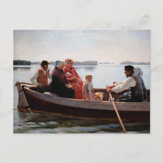 Albert Edelfelt - Naar het kerstfeest Briefkaart (Voorkant)