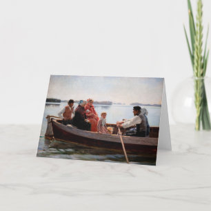 Albert Edelfelt - Naar het kerstfeest Kaart