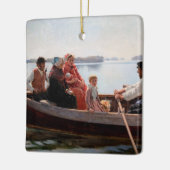 Albert Edelfelt - Naar het kerstfeest Keramisch Ornament (Links)
