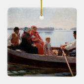 Albert Edelfelt - Naar het kerstfeest Keramisch Ornament (Achterkant)