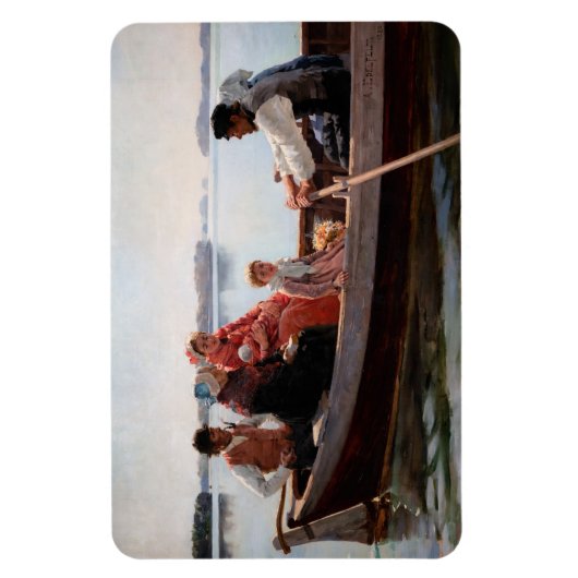 Albert Edelfelt - Naar het kerstfeest Magneet (Verticaal)