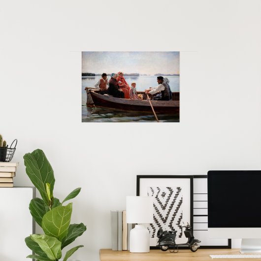 Albert Edelfelt - Naar het kerstfeest Poster (Thuiskantoor)