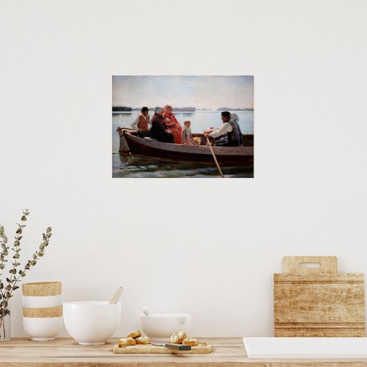 Albert Edelfelt - Naar het kerstfeest Poster (Keuken)