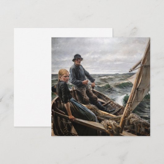 Albert Edelfelt - Op Zee Bedankkaart (Voorkant / Achterkant)