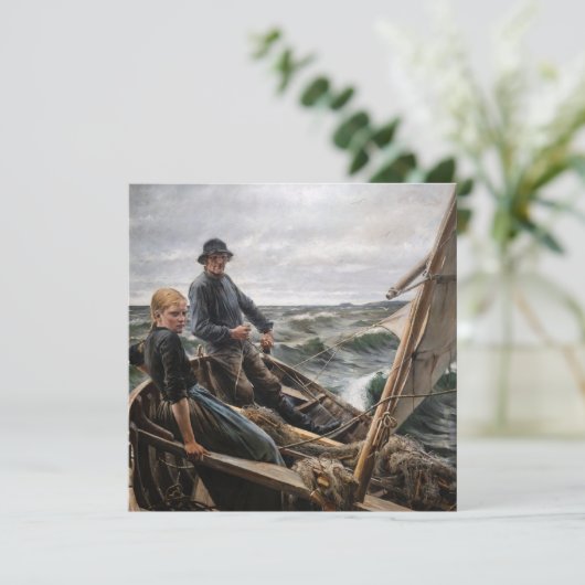 Albert Edelfelt - Op Zee Bedankkaart (Staand voorkant)