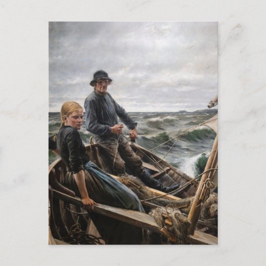 Albert Edelfelt - Op Zee Briefkaart (Voorkant)