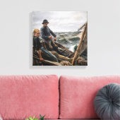 Albert Edelfelt - Op zee Canvas Afdruk (Insitu (Woonkamer))
