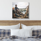 Albert Edelfelt - Op zee Canvas Afdruk (Insitu (Slaapkamer))