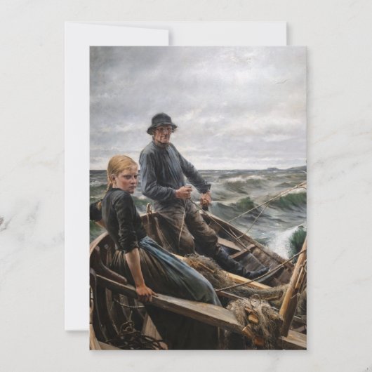 Albert Edelfelt - Op Zee Kaart (Voorkant)