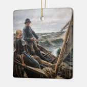 Albert Edelfelt - Op Zee Keramisch Ornament (Links)