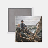 Albert Edelfelt - Op Zee Magneet (Voorkant / Achterkant)