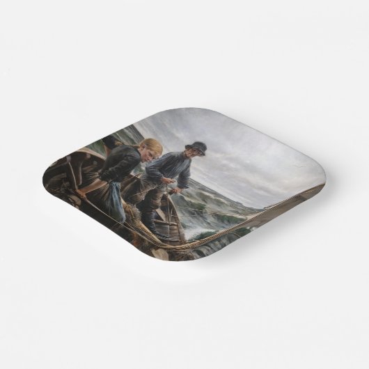 Albert Edelfelt - Op Zee Papieren Bordje (Gebogen)